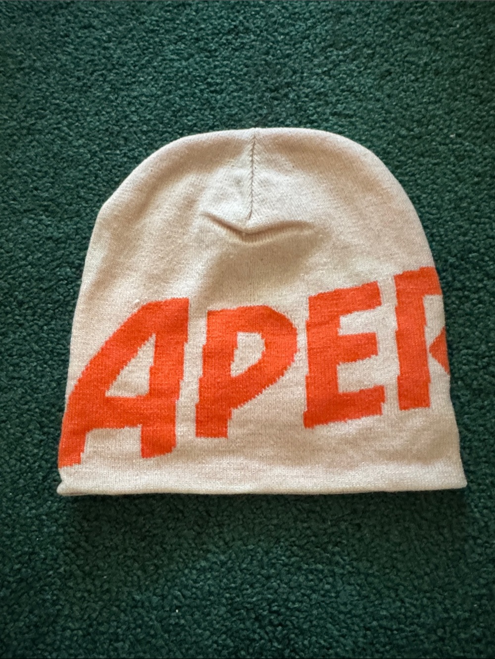 Aperol Orange and White Reversible Beanie